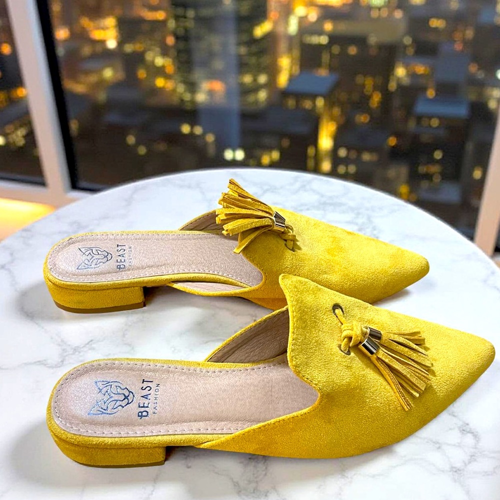 Beast Fashion Yellow Tassel Women's Shoes
